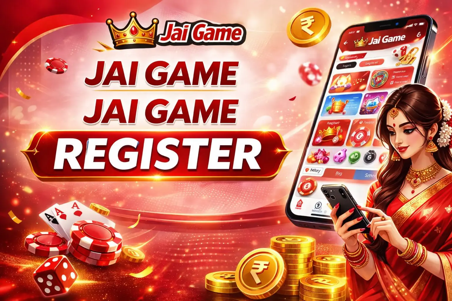 Jai Club Register welcome screen showing free account creation and instant access for Indian players 2026